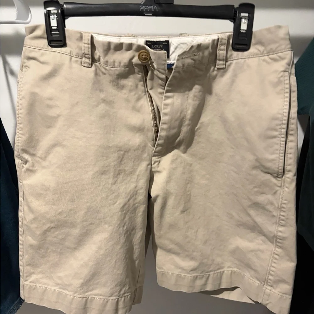 J. Crew Men's Khaki Flat Front Shorts
